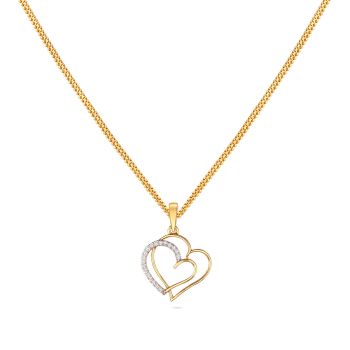 Diamond Fancy Double Heart Pendant-hover