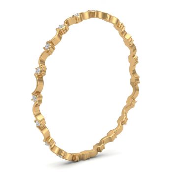 Radiant Wavy Diamond Station Bangle-hover