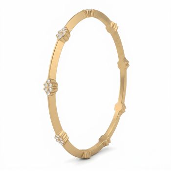 Imperial Floral Station Diamond Bangle-hover