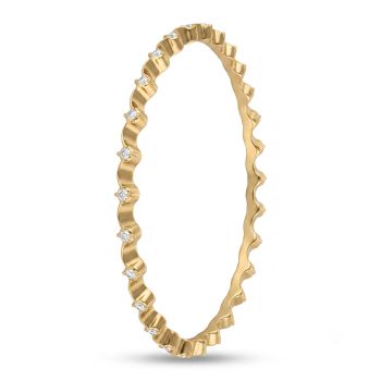 Royal Gold Wave Diamond Bangle-hover