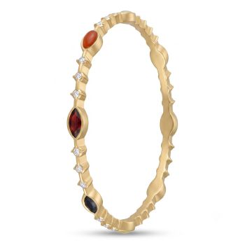 Navaratna Multi Gem Diamond Bangle-hover