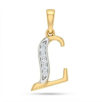 Radiant Monogram L Diamond Pendant-hover