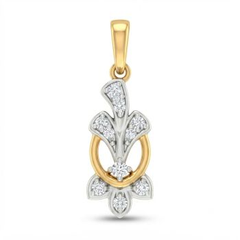 Classic Flowing Foliate Diamond Pendant-hover