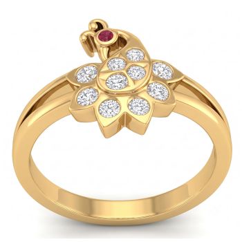Royal Mayura Bloom Diamond Ring-hover