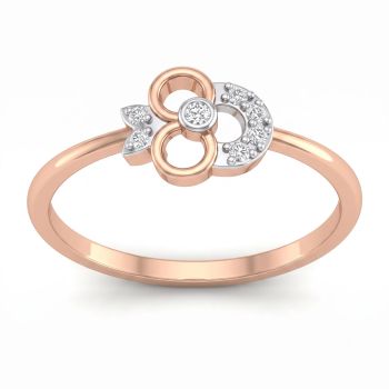 Infinity Bloom Rose Diamond Ring-hover