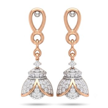 Lotus Bud Diamond Jimikki Earrings-hover