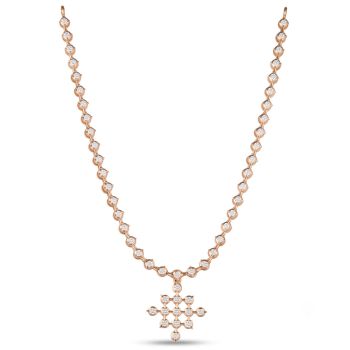 Modern Drop Riviera Diamond Necklace-hover