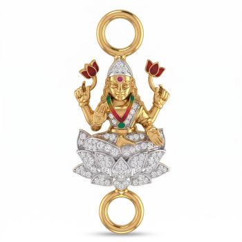 Divine Goddess Lakshmi Lotus Diamond Mugappu-hover
