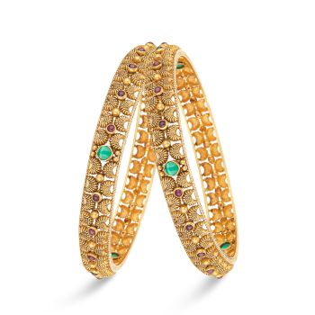 Enticing Gold Bangle-hover