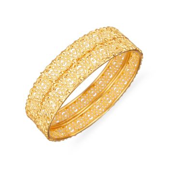 Elite Fancy Gold Bangle-hover