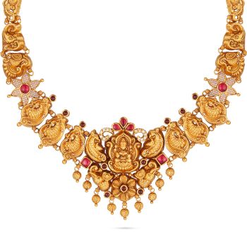 Fancy Antique Lakshmi Motif Nagas Necklace-hover