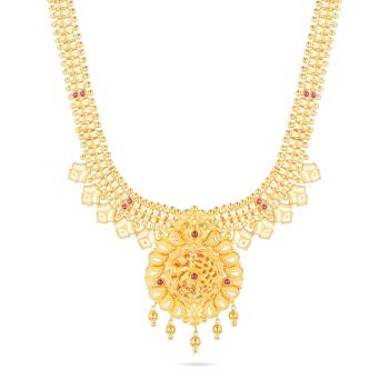Artisan Leaf Motif Necklace-hover