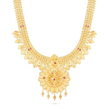 Royal Leaf Pendant Necklace-hover