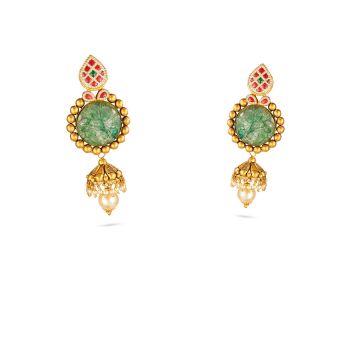 Traditional Temple Drop Earring-hover