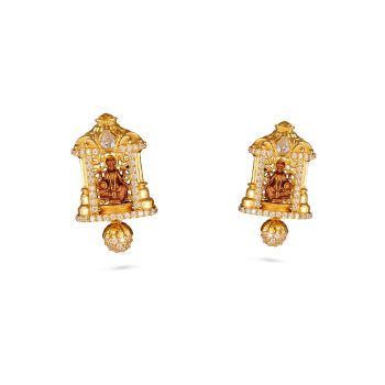 Temple Lakshmi Casting Drop Earring-hover