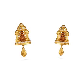 Temple Lakshmi Casting Drop Earring-hover