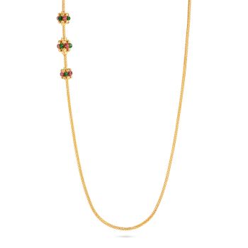 Elegant Pearl Accents Mugappu Chain  -hover