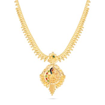 Fancy Medal Drops Necklace-hover
