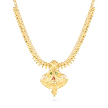 Fancy Medal Drops Necklace-hover