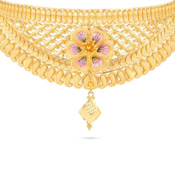Mesmerising Floral Chocker Necklace-hover