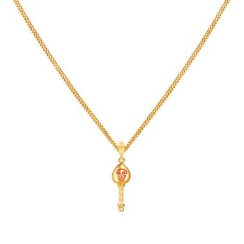 Antique Om Vel Gold Pendant-hover