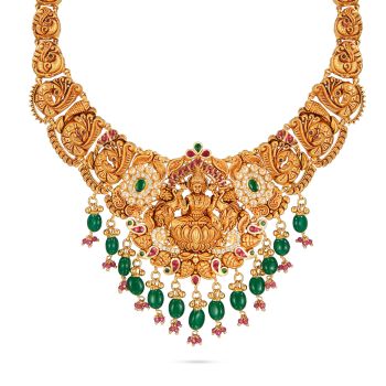 Royal Antique Lakshmi Necklace-hover