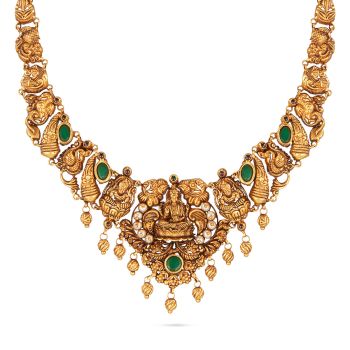 Alluring Antique Lakshmi Necklace-hover