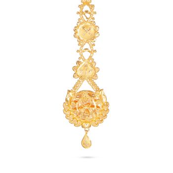 Gold Temple Nethichudi with Drops-hover