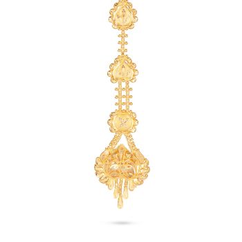 Gold Bridal Nethichudi with Drops-hover