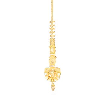 Gold Bridal Nethichudi with Drops-hover