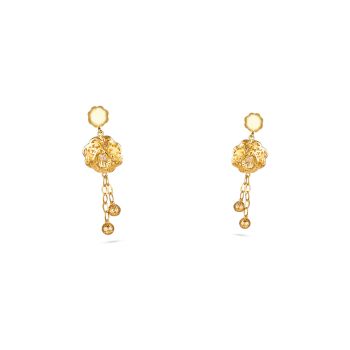 Majestic Lion Twin Chain Drop Earring-hover