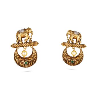 Heritage Titan Half-Moon Earrings-hover