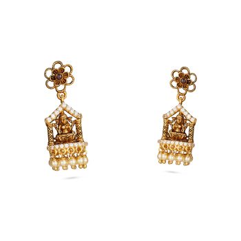 Temple Lakshmi Mandapam Earrings-hover