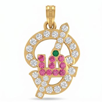 Spritual Tamil Om Gold Dollar-hover