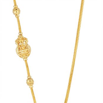 Traditional Lakshmi Mugappu Gold Chain-hover