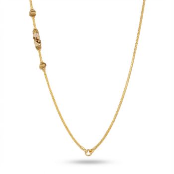 Antique Floral Mugappu Gold Chain-hover