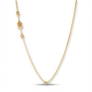 Antique Lakshmi Mugappu Gold Chain-hover