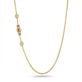 Antique Lakshmi Mugappu Gold Chain-hover