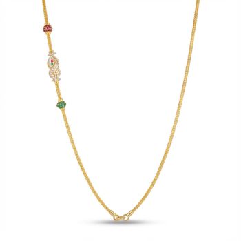 Antique Peacock Mugappu Gold Chain-hover