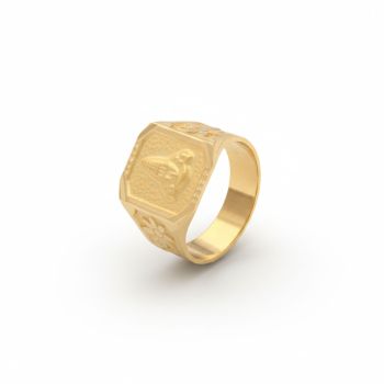 Sacred Balaji Signet Boltv Ring-hover