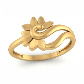 Artistic Lotus Casting Golden Ring-hover