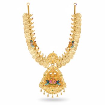 Traditional Lakshmi Dollar Kasu Necklace-hover