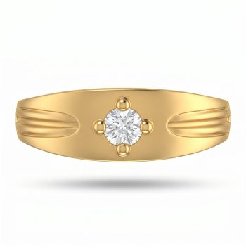 Gents Casting Gold Engagement Ring-hover
