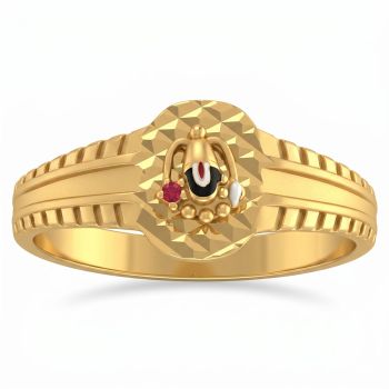 God Balaji Casting Gold Ring-hover