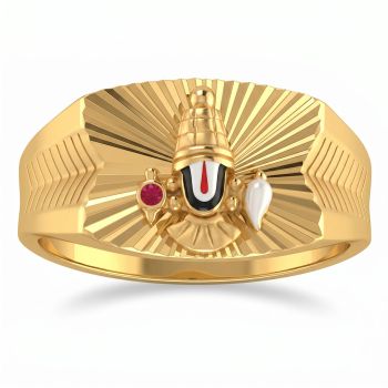 God Balaji Casting Gold Ring-hover
