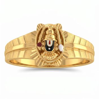 God Balaji Casting Gold Ring-hover