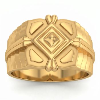 Gents Engagement Casting Gold Ring-hover