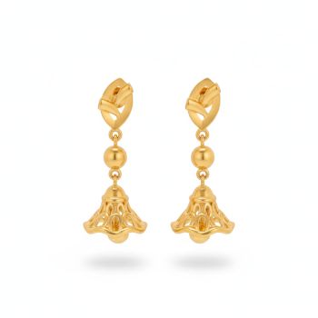 Jhumka Style Gold Earrings-hover