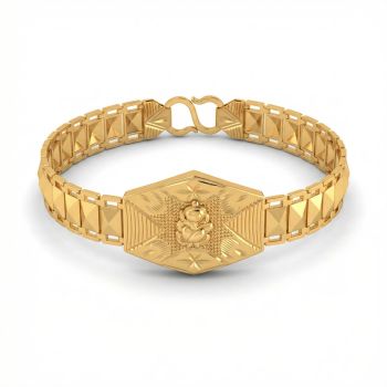 Auspicious Ganesha Divine Gold Bracelet-hover