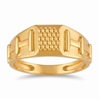 Infinite Prestige Grid Casting Gold Ring-hover